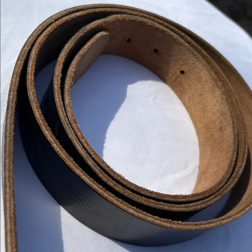 Levi’s Black Raw-edge Leather Belt Size 41-47”